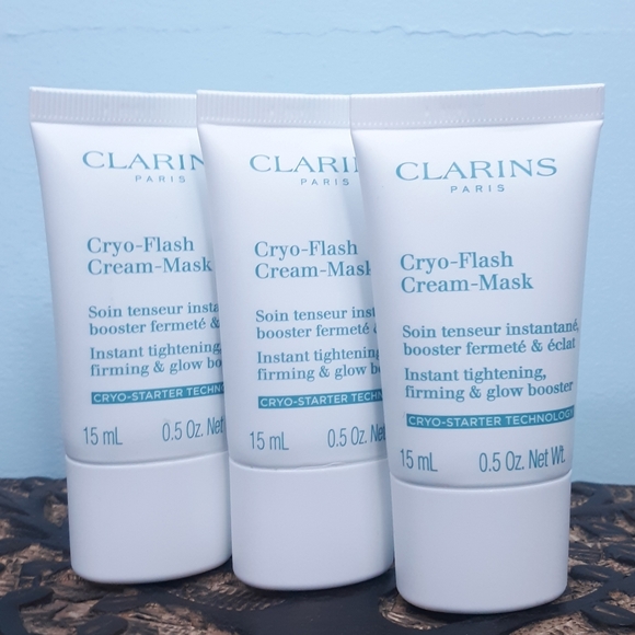 2nd Bundle 3 Clarins Cryo-Flash Cream-Mask White Tightening Firming Mask 15mL